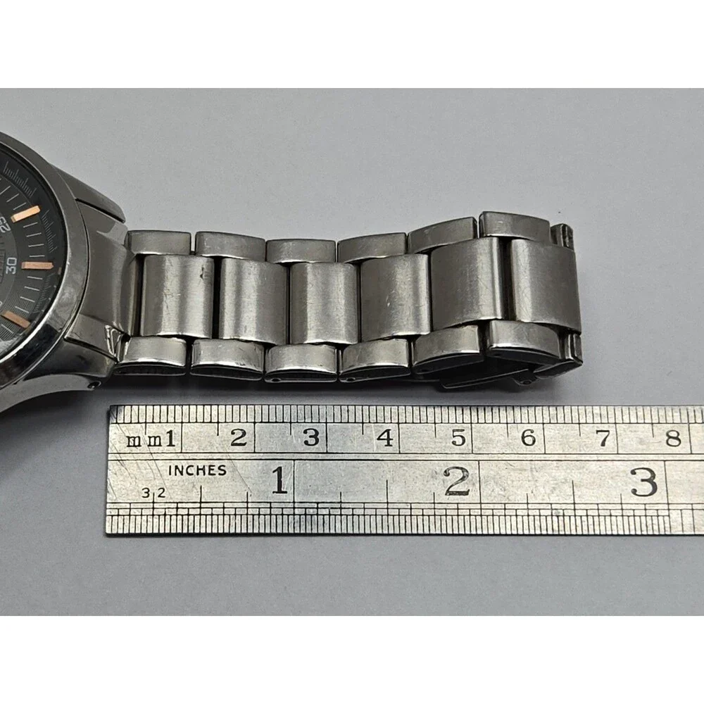 Armani Exchange AX2102 Mens 47mm Gray Dial Rose Gold Stainless Watch New Battery